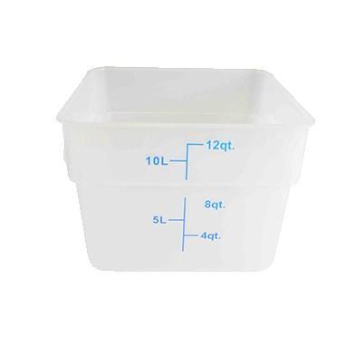 Thunder Group PLSFT012TL 12 Qt Plastic Square Food Storage Containers, Translucent