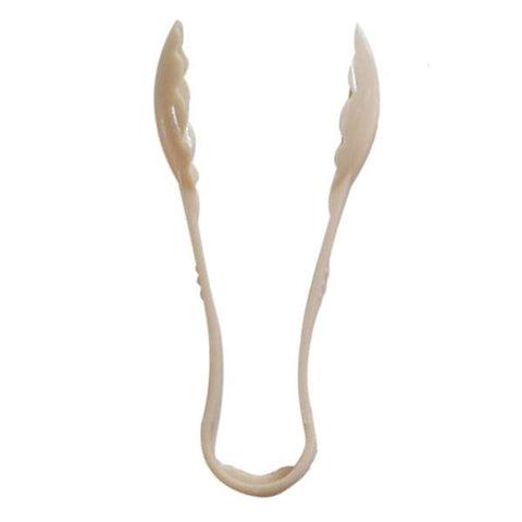 Thunder Group PLSGTG006BG Polycarbonate Scallop Grip Tongs, 6" Beige, NSF