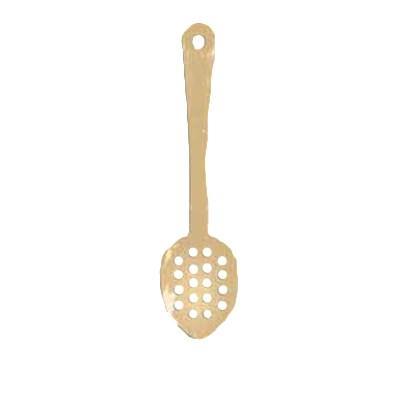 Thunder Group PLSS113BG Serving Spoon, 11", Perforated, Dishwasher Safe, Polycarbonate, Beige, NSF