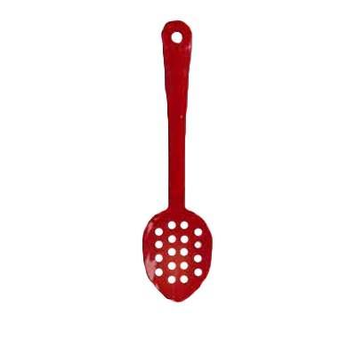 Thunder Group PLSS113RD Serving Spoon, 11", Perforated, Dishwasher Safe, Polycarbonate, Red, NSF