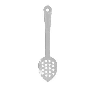 Thunder Group PLSS113WH Serving Spoon, 11", Perforated, Dishwasher Safe, Polycarbonate, White , NSF