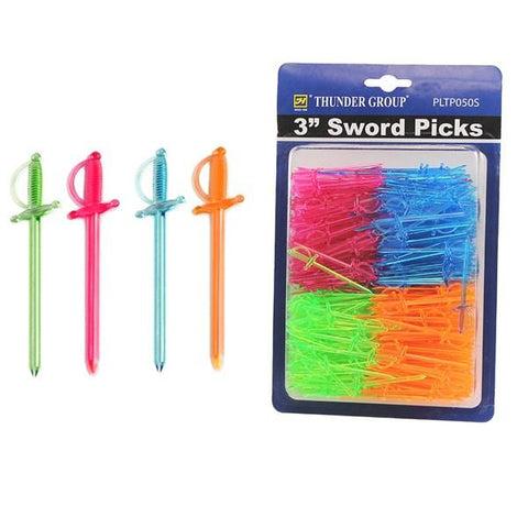 Thunder Group PLTP050S Sword Picks, 3", Assorted Color