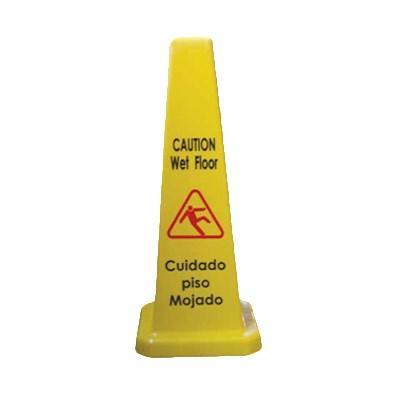 Thunder Group PLWFC027 Cone Shape Wet Floor Caution Sign, 27"H, Plastic