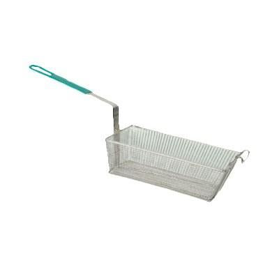 Thunder Group SLFB004 Rectagular Fry Basket, Green Handle