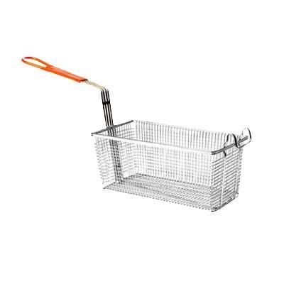 Thunder Group SLFB008 Rectagular Fry Basket, Orange Handle