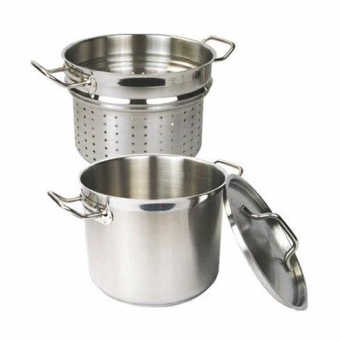 Thunder Group SLSPC012 12 Qt Pasta Cooker with Lid (3 Piece Set)