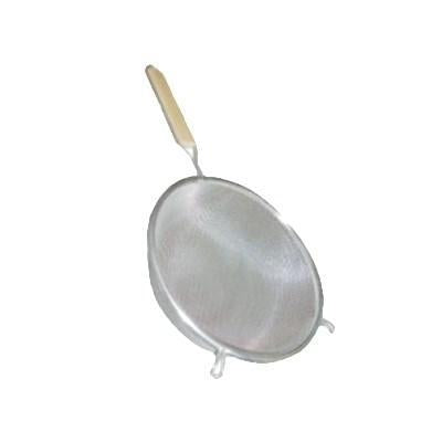 Thunder Group SLSTN3206 Strainer, 6" Dia., Double Fine Mesh, Pan Hooks, Enclosed Wooden Handle, Tin