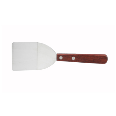 Winco TN32 Turner, 2" x 2-1/4" blade, mini, dishwasher safe, wooden handle, stainless steel, satin finish