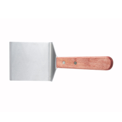 Winco TN46 Steak/Burger Turner, 4-1/8" x 3-3/4" blade, dishwasher safe, wooden handle, stainless steel, satin finish