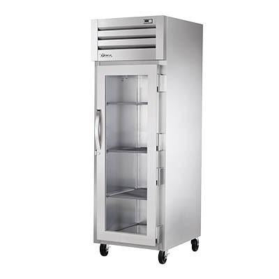 True STA1R-1G-HC Refrigerador de una sección con puerta batiente de vidrio