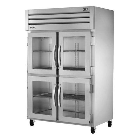 True STR2R-4HG-HC SPEC SERIES® Reach-in Two-Section (4) Glass Half Swing Door Refrigerator with Hydrocarbon Refrigerant, 115v