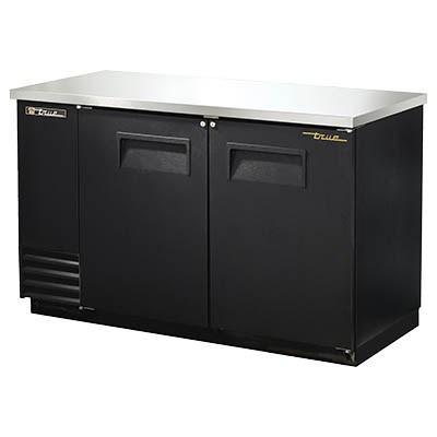 Refrigerador de barra trasera de dos secciones con (2) puertas sólidas batientes