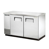 Refrigerador de barra trasera de dos secciones con (2) puertas sólidas batientes