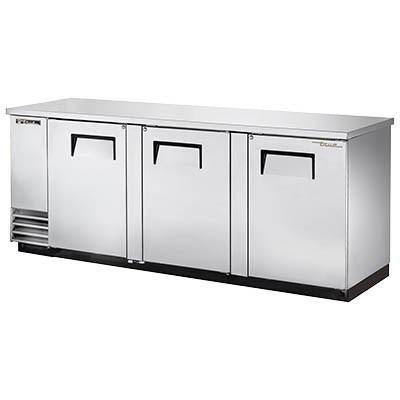 Refrigerador con barra trasera de acero inoxidable de tres secciones (3 puertas sólidas batientes)
