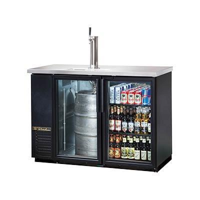 Dispensador de cerveza de extracción directa de 24", 1 barril, 1 grifo, enfriador de barra trasera de 2 puertas, LED