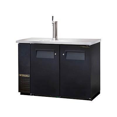 Solid Swing Door 24" Back Bar/Direct Draw Beer Dispenser with Hydrocarbon Refrigerant, Black, 115v