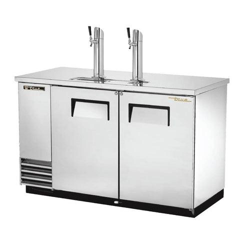 Sistema de cerveza de barril de 59" con capacidad para 2 barriles - 2 columnas, inoxidable, 115 V