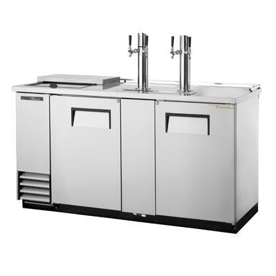 69" Draft Beer System with 3 Keg Capacity - 2 Columns, Stainless