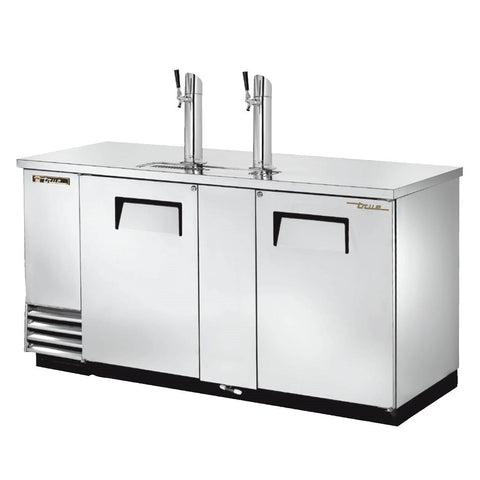 True TDD-3-S-HC 69" Draft Beer System with 3 Keg Capacity - 2 Columns, Stainless