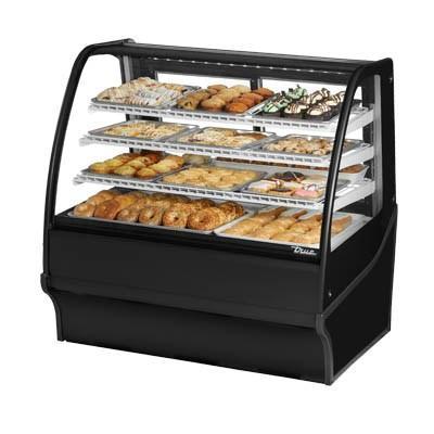 Caja para panadería seca de servicio completo de 48.25" con vidrio curvo - 4 niveles, 115 V