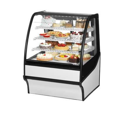 36.25" Full-Service Bakery Case with Curved Glass - 4 Levels, 115v