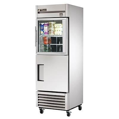 True TS-23-1-G-1-HC~FGD01 Refrigerador accesible de una sección de 27", 1 puerta de vidrio, 1 puerta sólida, bisagra derecha, 115 V