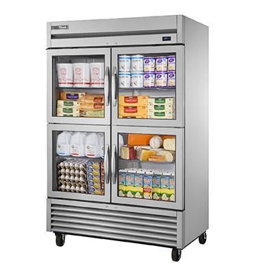 True TS-49G-4-HC~FGD01 Refrigerator, Reach-in, Two-Section, Framed Glass Door Version 01, 4 Glass Half Doors, 115v