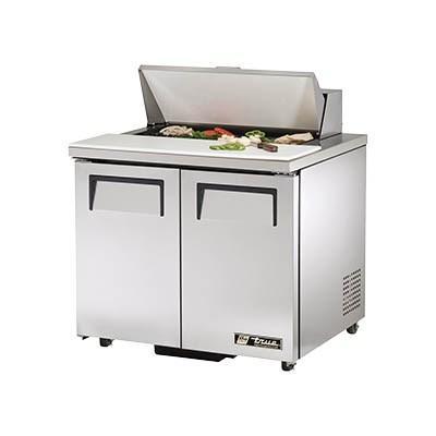 True TSSU-36-08-ADA-HC 36" Solid Door Sandwich Salad Prep Table - ADA Compliant