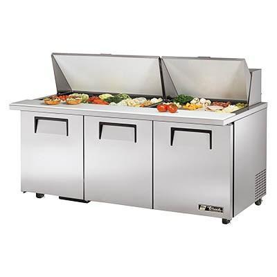 Mesa para preparar sándwiches/ensaladas de 72" con base refrigerada, 115v