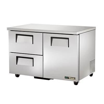 True TUC-48D-2-HC 12 Cu Ft Undercounter Refrigerator with 2 Sections, 2 Drawers & 1 Door, 115v
