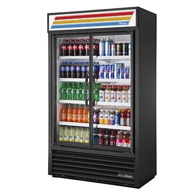 True TVM-48-HC~VM01 Refrigerador comercial de 47" con 2 puertas batientes de vidrio