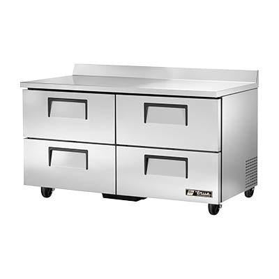 True TWT-60D-4-HC 60" Worktop Refrigerator with 2 Sections & 4 Drawers, 115v