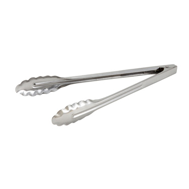 Winco UT-12LT 12"L Stainless Utility Tongs