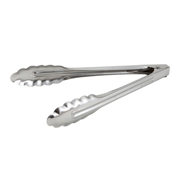 Winco UT-9LT 9"L Stainless Utility Tongs