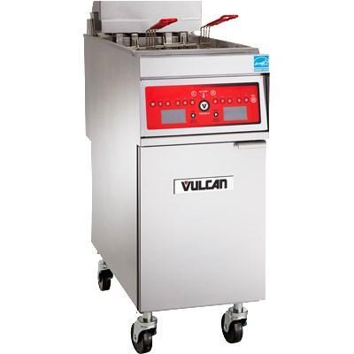 Vulcan 1ER50C 50 Lb. Electric Floor Fryer with Computer Controls 208V