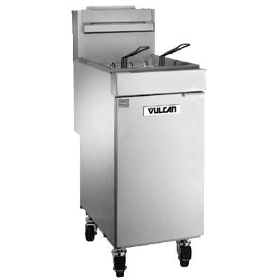 Vulcan 1VEG35M 35-40 Lb. Capacity Gas Floor Fryer with Millivolt Controls, 70,000 BTU, NSF