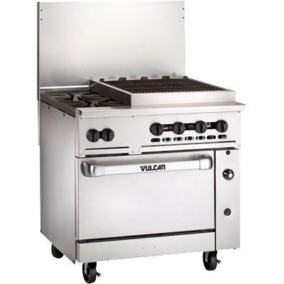 Vulcan 36C-2B24CBN Endurance Estufa de gas de 36" con 2 quemadores, asador y horno de convección, gas natural