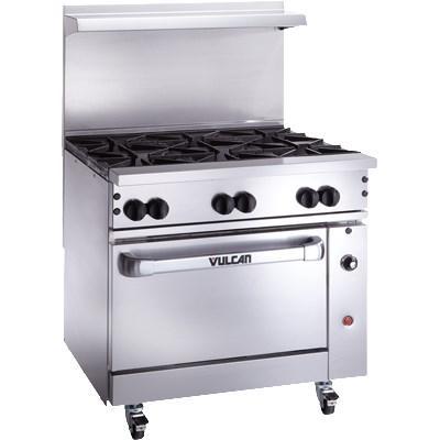 Vulcan 36C-6BN Endurance 36" 6 Burner Gas Range Convection Oven, Natural Gas