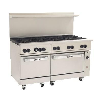 Vulcan 60SC-10B Endurance 10 Burner 60" Gas Range, 1 Standard and 1 Convection Oven