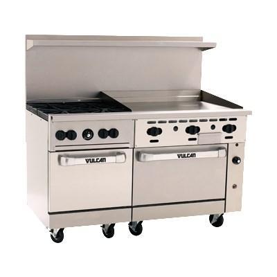 Vulcan 60SC-4B36G Endurance 4 Burner 60" Gas Range, 36" Griddle, 1 Standard and 1 Convection Oven