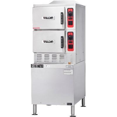 Vulcan C24DA6 (6) Pan Direct Steam Convection Steamer (Potable/Clean Steam) on Cabinet Base