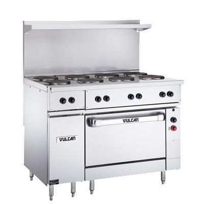 Vulcan  EV48S-4HT-208 48" Electric Range with Standard Oven and 4 Hot-Tops, 208v