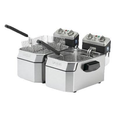 Waring WDF1000D Countertop Deep Fryer, Double, 10lb. Capacity per Well, (2) 120v/60/1-ph