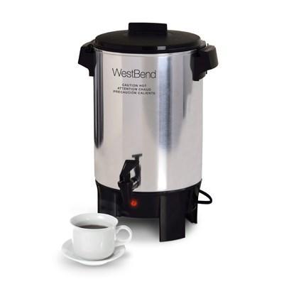 West Bend 58030 Coffee Urn, 30 cup capacity, manual fill, 120v/50/60/1-ph, 9.1 amps, 1,090 watts, detachable NEMA 1-15P, cULus, NSF