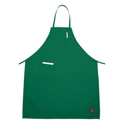 Winco BA-PLG Signature Delantal de chef de 33 x 26 pulgadas de largo completo con (2) bolsillos, verde claro