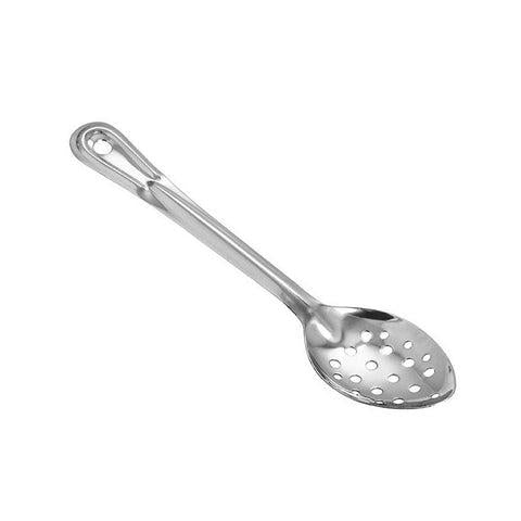 Winco BSPT-11H Heavy-Duty Basting Spoon, Stainless Steel, 1.5mm, Perforated, 11”