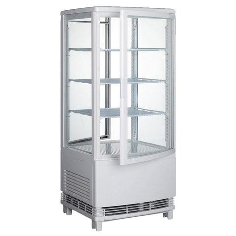 Winco CRD-1 - Expositor de bebidas refrigeradas para encimera, color blanco