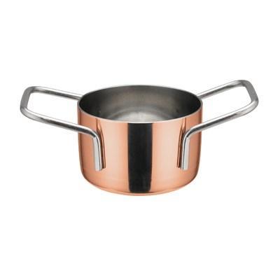 Winco DCWE-201C Mini Casserole, Copper-Plated, 2-3/4" Dia