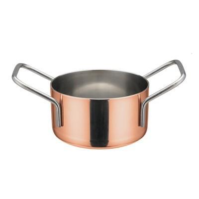 Winco DCWE-202C Mini Casserole, Copper-Plated, 3-1/8" Dia