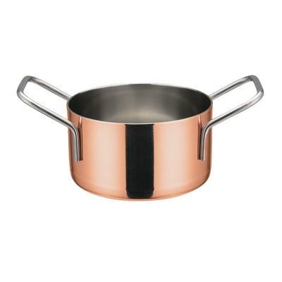 Winco DCWE-203C Mini Casserole, Copper-Plated, 3-1/2" Dia